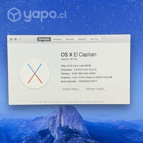 Imac Late 2015 (8GB Ram / 1TB Hdd)