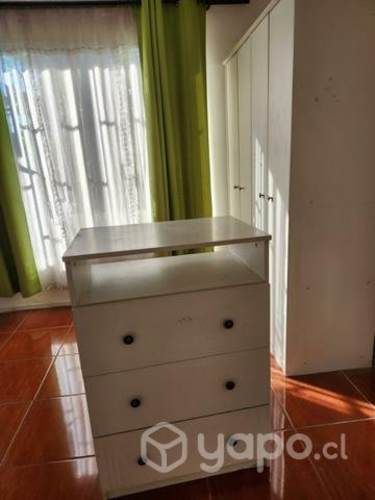 Comoda blanca de melamina