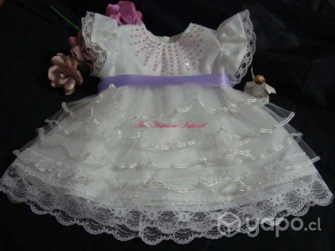 Vestido blanco nuevo, niña, matrimonio, bautizo