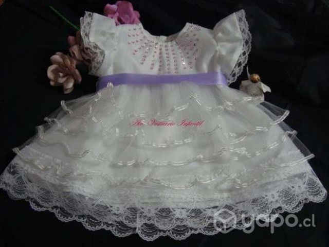 Vestido blanco nuevo, niña, matrimonio, bautizo