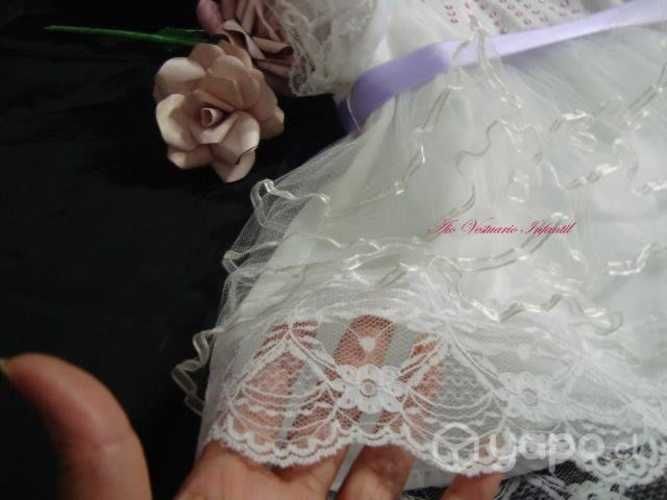 Vestido blanco nuevo, niña, matrimonio, bautizo