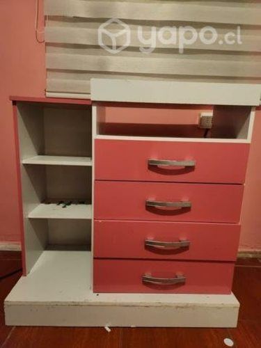 Comoda 4 cajones con repisa