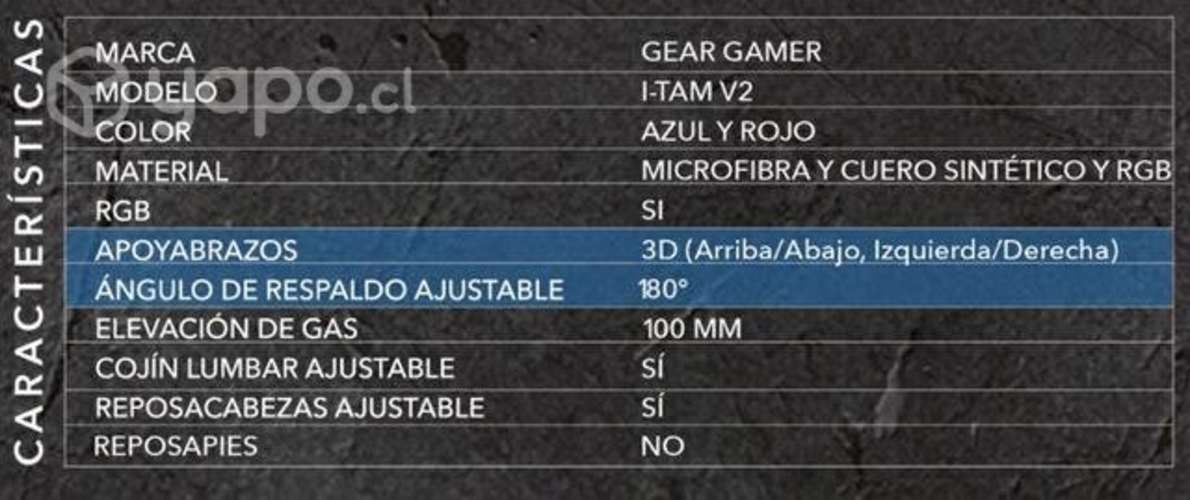 Silla Gamer Gear RGB