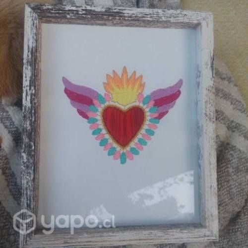 Corazon bordado a mano