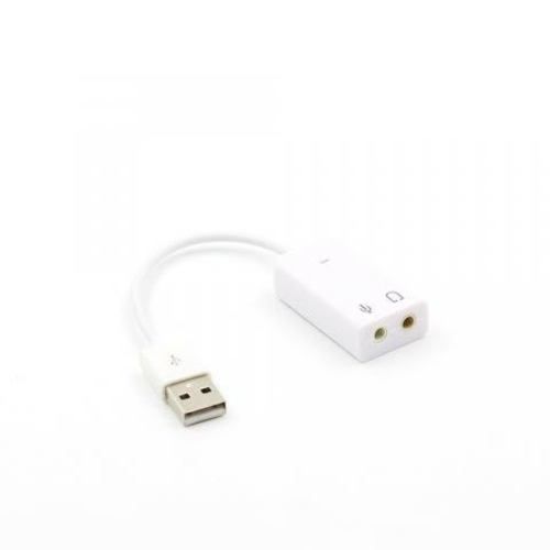 Tarjeta de sonido 7.1 usb blanco tipo mac