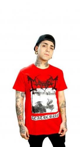 Polera mayhem deathcrush roja // lucy rock