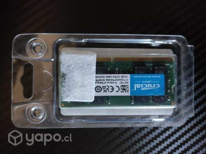 Memoria ram de 16GB marca Crucial