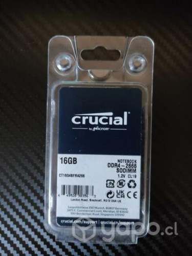Memoria ram de 16GB marca Crucial