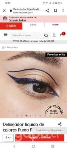 Delineador líquido punta plumón