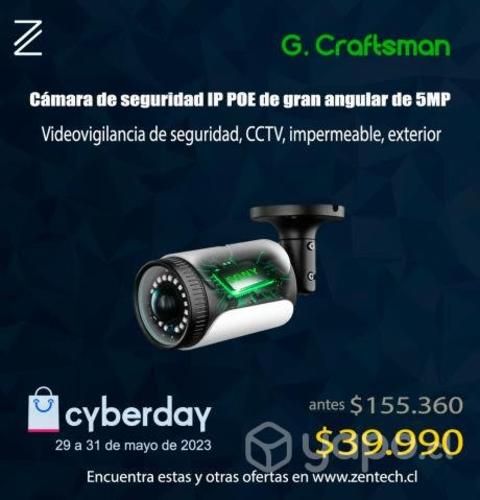 Cámara de seguridad IP POE de gran angular de 5MP