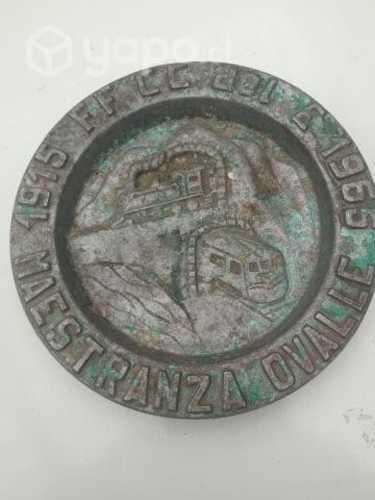 Plato recuerdo ferrocarriles