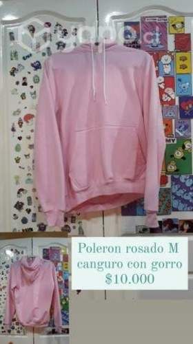 Poleron rosado talla M