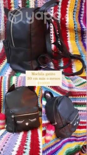 Mochila de gatito negra 30cm