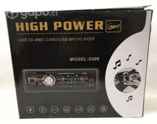 Radio Auto Bluetooth Fm Mp3 Usb Sd