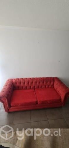 Sofa rojo 3 cuerpos