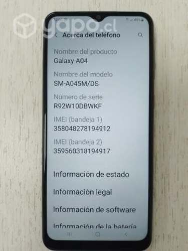 Celular Galaxy A04