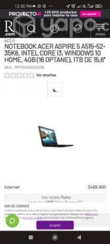 Notebook Acer 12gb ram 256gb SSD 500gb hdd