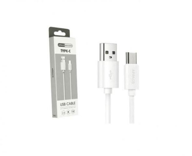 Cable Cargador Tipo C 1 METRO BLANCO