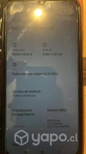 Celular Xiaomi note8 y motorola g8 power lite