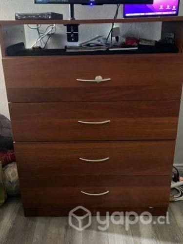 Cómoda de 4 cajones 80x40x102cm