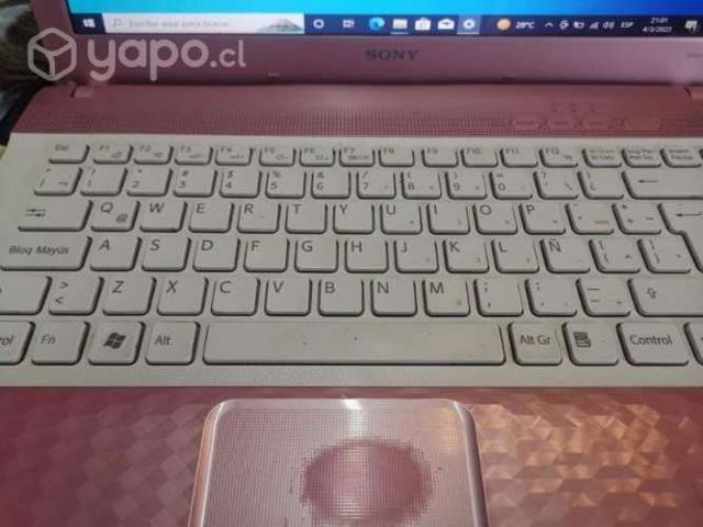 Notebook sony vaio rosado