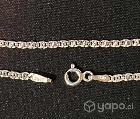 Cadena modelo Grumet plata fina ley 925