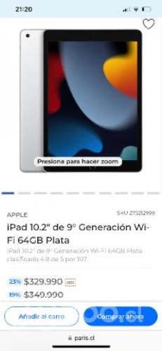 Ipad 10.2" 64 gb 9na generación