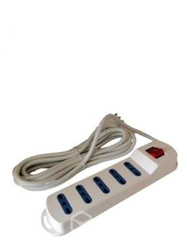 Alargador Zapatilla Eléctrica 5 Posiciones 5 Metro