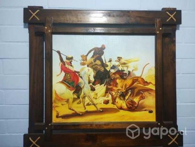 Cuadro de tela con marco de madera