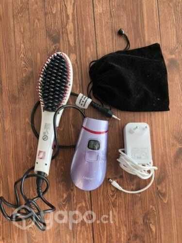 Cepillo alisador y depiladora láser