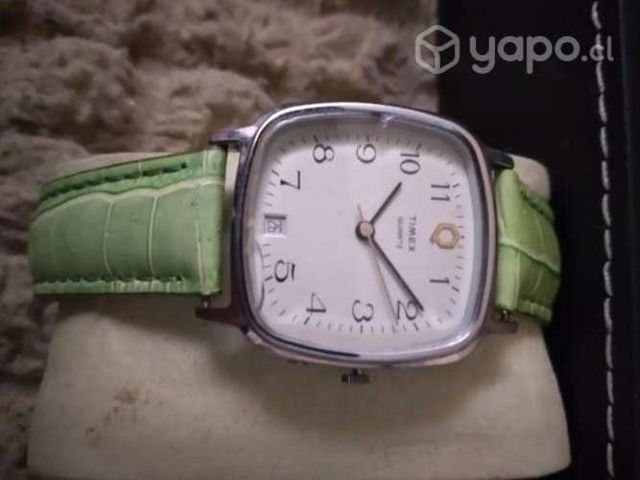 Reloj Timex usado correa de cuero unisex año 2000