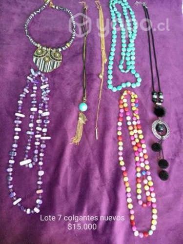 Lote de 7 colgantes