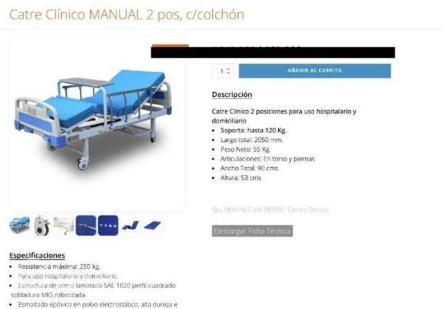 Se vende catre clinico manual