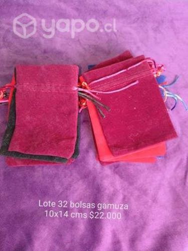 22 bolsas para joyas de gamuza 10x14 cms nuevas