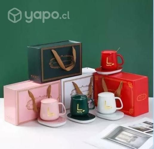 Taza o tazón con calentador eléctrico