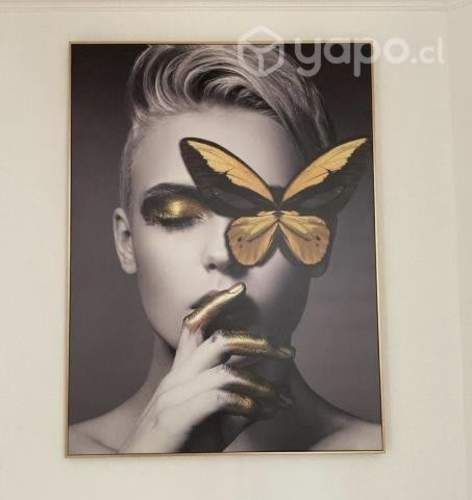 cuadro mujer mariposa