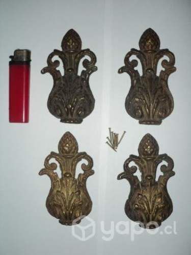 Conjunto 4 Molduras Bronce P/muebles