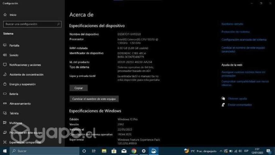Notebook samsung casi nuevo 15"