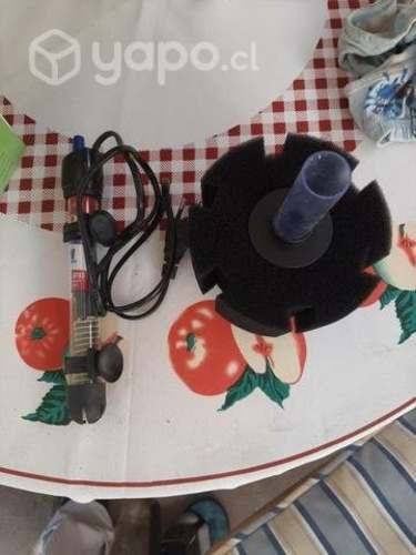 Filtro y calentador pecera