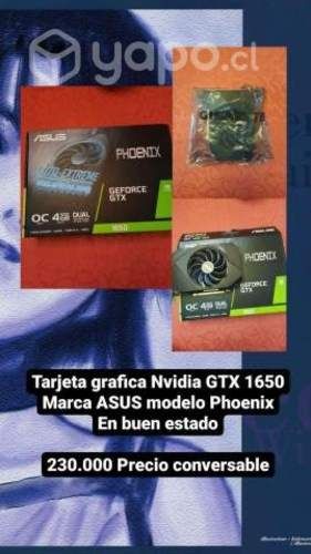 Tarjeta Grafica nvidia GTX 1650 marca ASUS