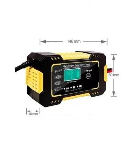 Cargador Batería Automóvil 12v 6a Lcd Carga Inteli