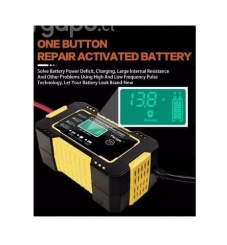 Cargador Batería Automóvil 12v 6a Lcd Carga Inteli