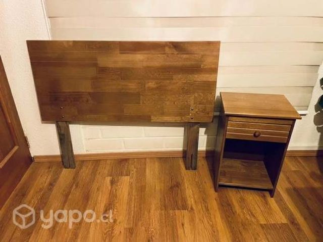 Respaldo plaza y media Rosen más velador