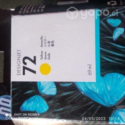 Tinta HP 72 yellow original de 69ml