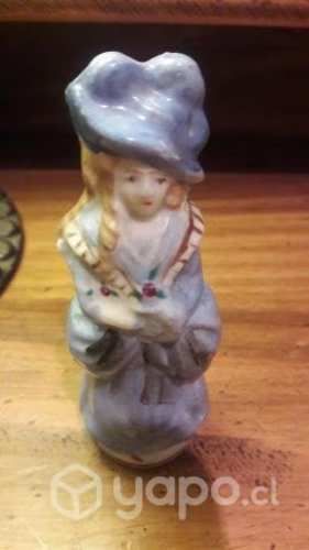 Dama antigua porcelana Japón Ocupado 10 cm
