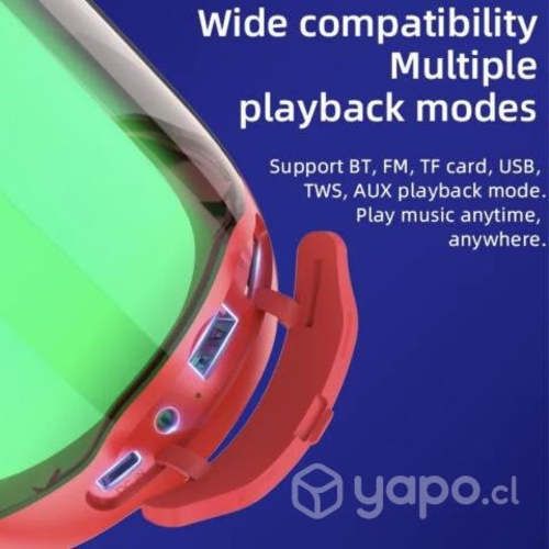 HC8 Parlante Azul Inalámbrico 360° Sound Luminoso