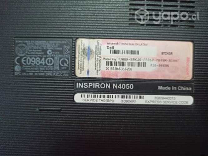 Laptop Dell para repuesto
