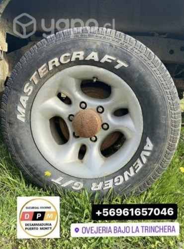 Set 4 llantas + neumáticos - nissan d21 - 6 pernos