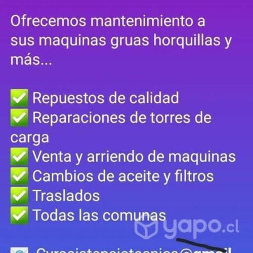 Mantenimiento de gruas horquillas y flotas