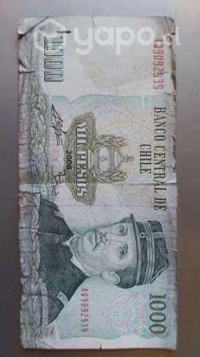 Billete de 1.000.- en formato papel